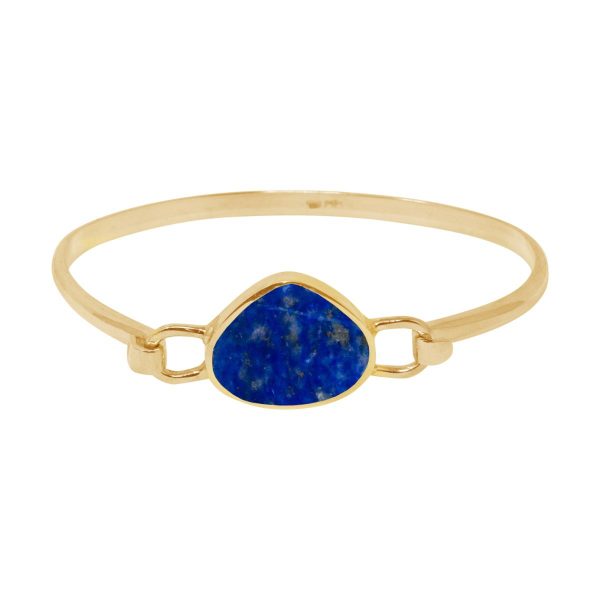 Yellow Gold Lapis Bangle