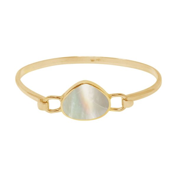 Yellow Gold Mother of Pearl Bangle