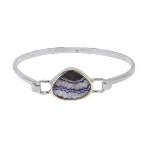 Silver Blue John Bangle