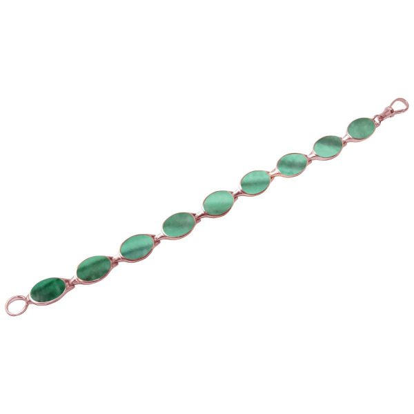 Rose Gold Malachite Bracelet