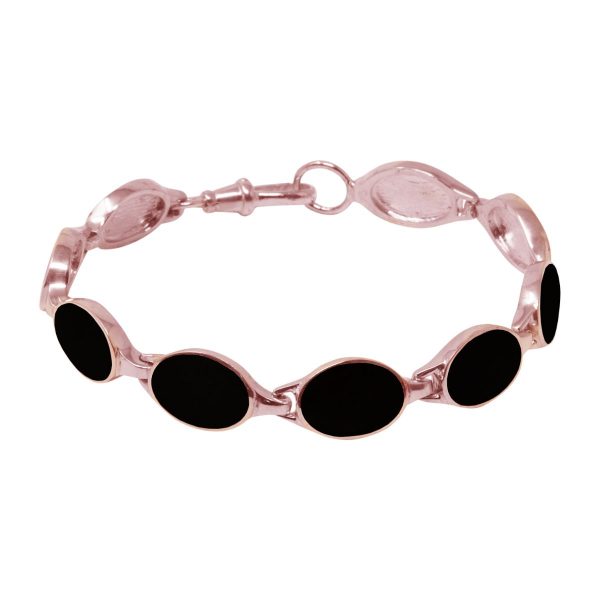 Rose Gold Whitby Jet Bracelet