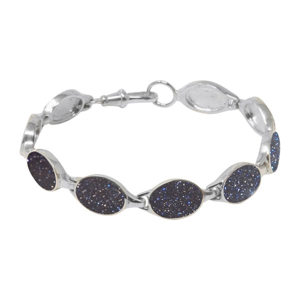 Silver Blue Goldstone Bracelet