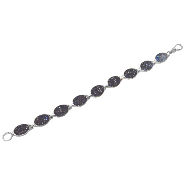 Silver Blue Goldstone Bracelet