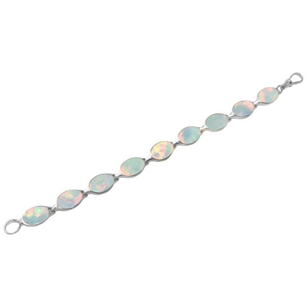 White Gold Sun Ice Opalite Bracelet