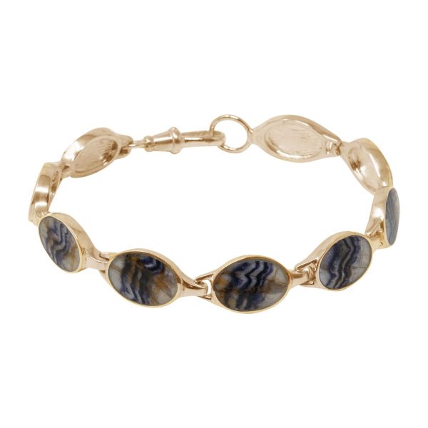 Yellow Gold Blue John Bracelet