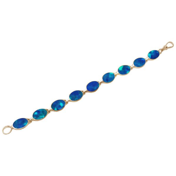 Yellow Gold Opalite Cobalt Blue Bracelet