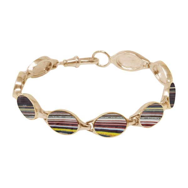 Yellow Gold Fordite Bracelet