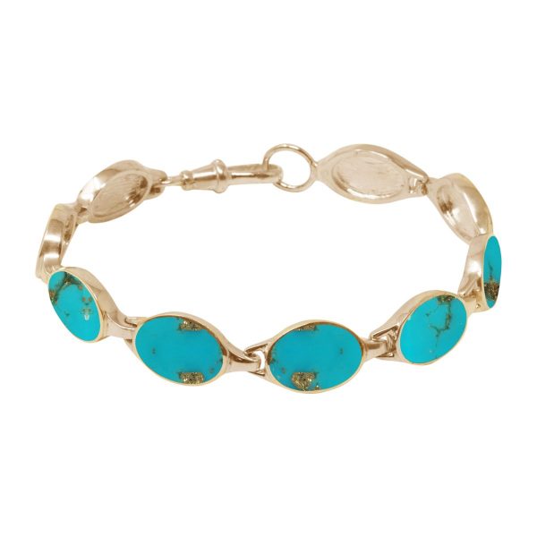 Yellow Gold Turquoise Bracelet