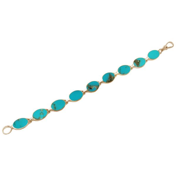 Yellow Gold Turquoise Bracelet