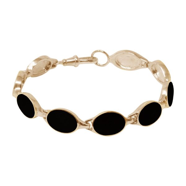 Yellow Gold Whitby Jet Bracelet