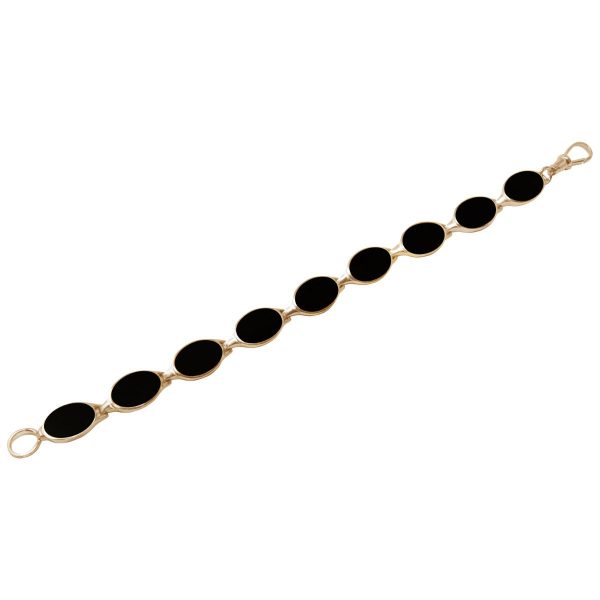 Yellow Gold Whitby Jet Bracelet