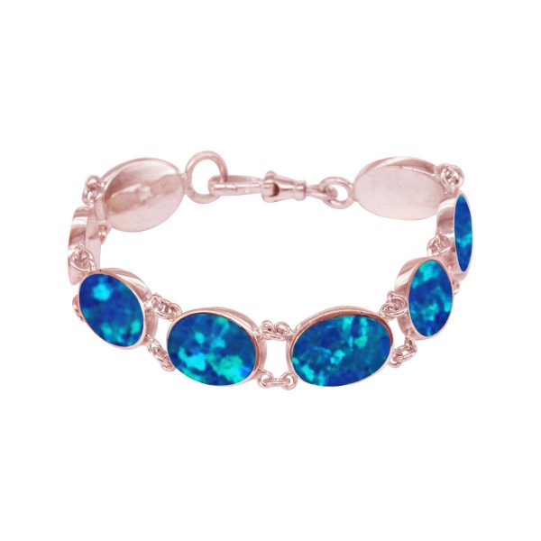 Rose Gold Opalite Cobalt Blue Bracelet