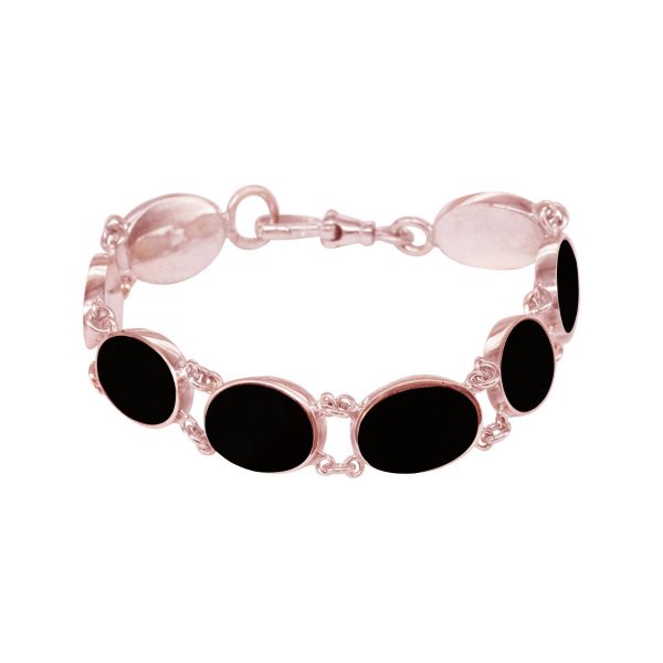 Rose Gold Whitby Jet Bracelet