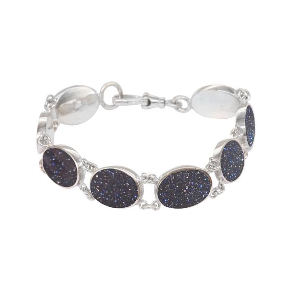 Silver Blue Goldstone Bracelet