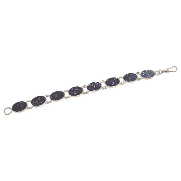 Silver Blue Goldstone Bracelet