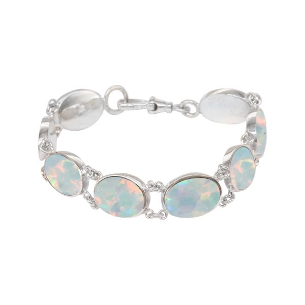 Silver Oplaite Sun Ice Bracelet