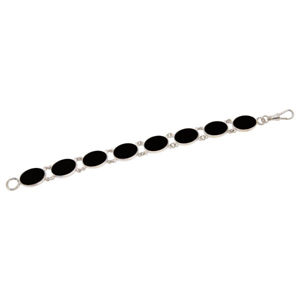 Silver Whitby Jet Bracelet