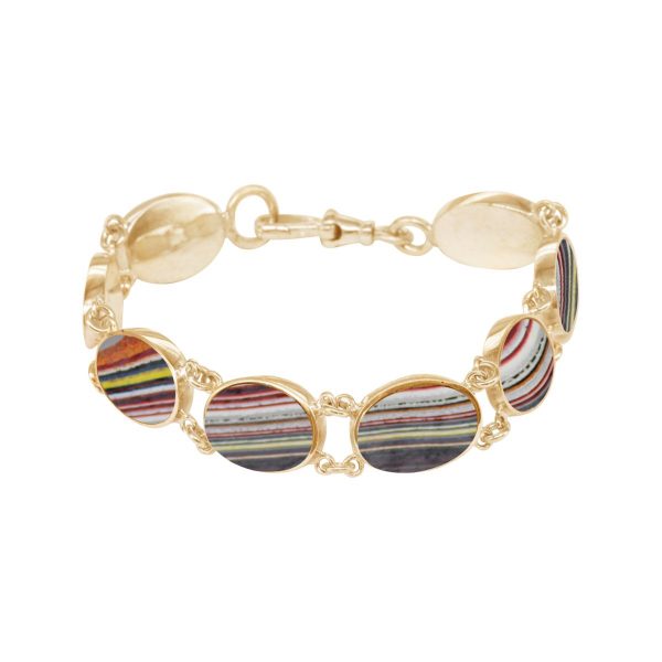 Yellow Gold Fordite Bracelet