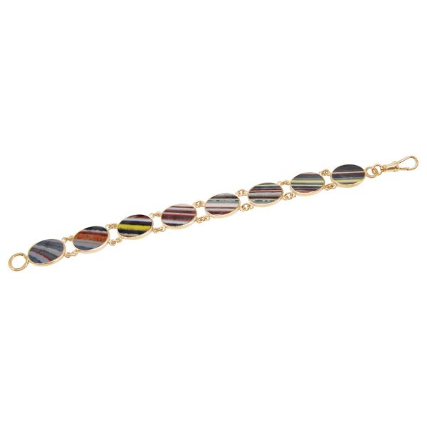 Yellow Gold Fordite Bracelet