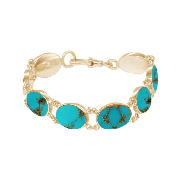 Yellow Gold Turquoise Bracelet