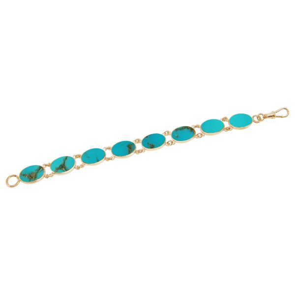 Yellow Gold Turquoise Bracelet