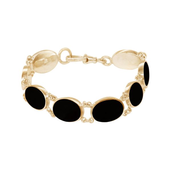 Yellow Gold Whitby Jet Bracelet