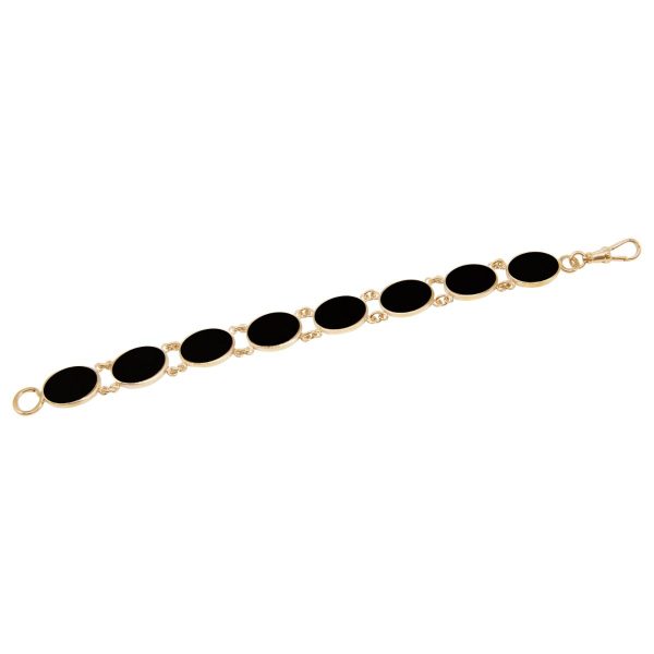 Yellow Gold Whitby Jet Bracelet