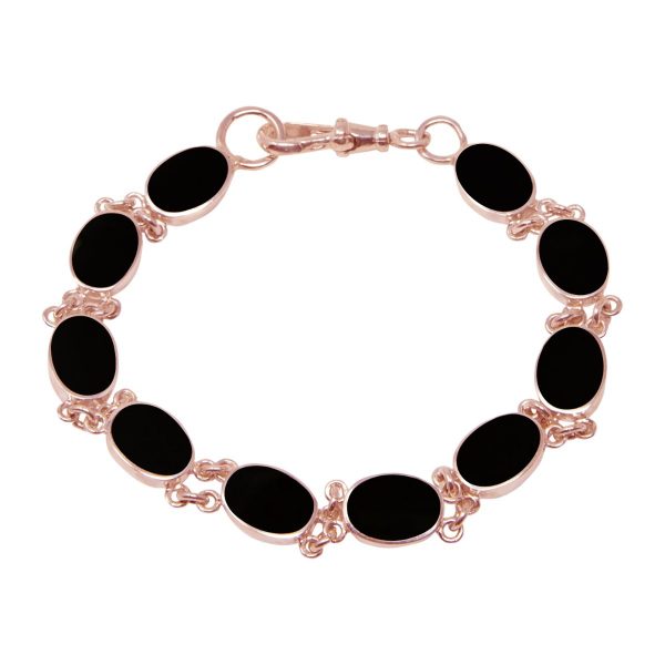 Rose Gold Whitby Jet Bracelet