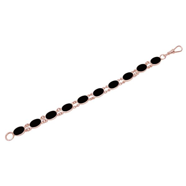 Rose Gold Whitby Jet Bracelet