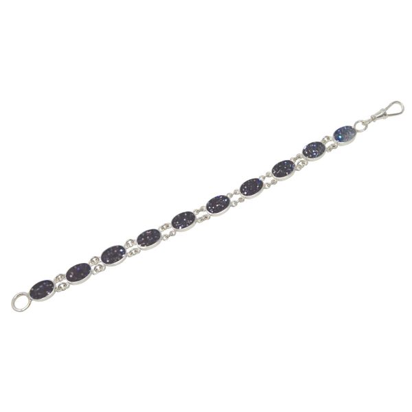 Silver Blue Goldstone Bracelet