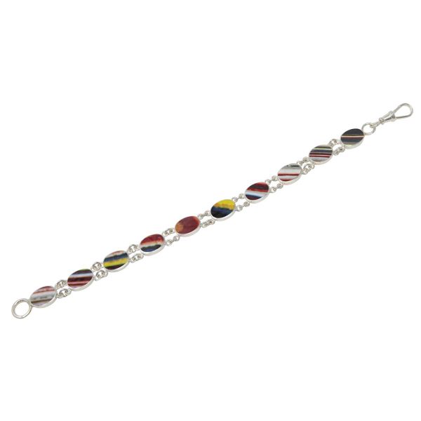 Silver Fordite Bracelet