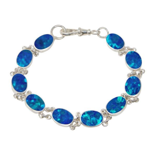 White Gold Coablt Blue Bracelet