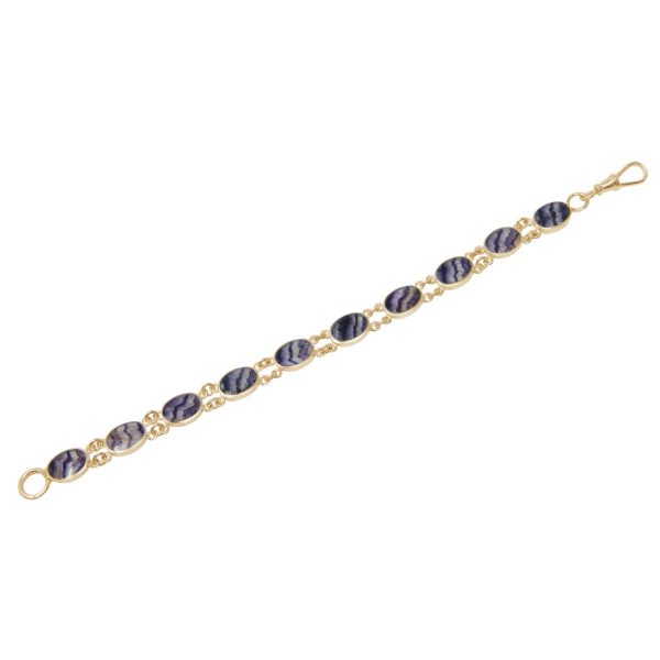 Yellow Gold Blue John Bracelet