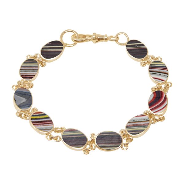 Yellow Gold Fordite Bracelet