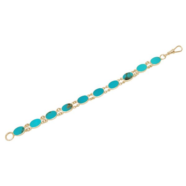 Yellow Gold Turquoise Bracelet