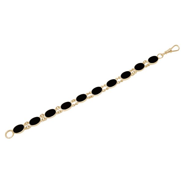 Yellow Gold Whitby Jet Bracelet