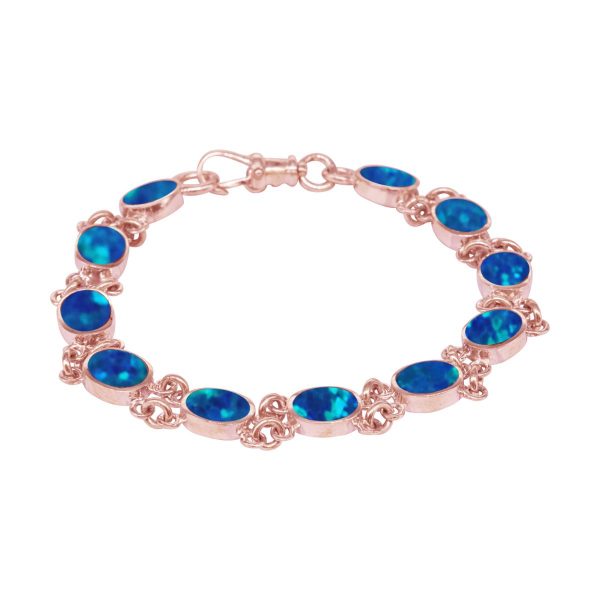 Rose Gold Opalite Cobalt Blue Bracelet