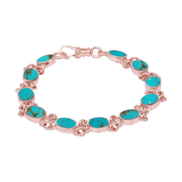 Rose Gold Turquoise Bracelet