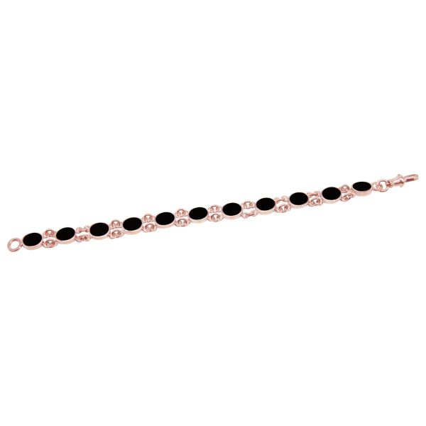 Rose Gold Whitby Jet Bracelet