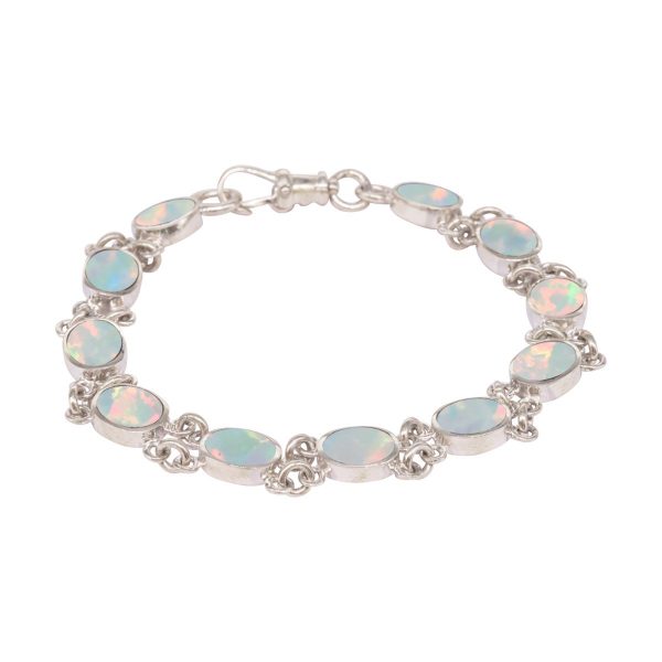 Silver Opalite Sun Ice Bracelet