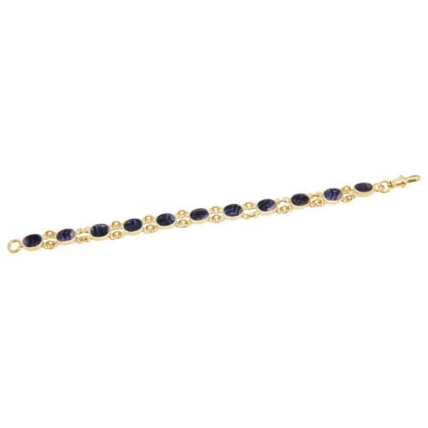 Yellow Gold Blue John Bracelet