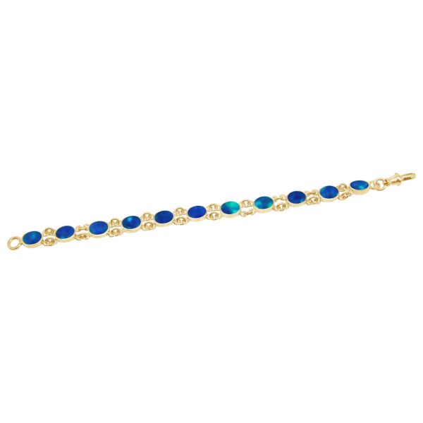 Yellow Gold Opalite Cobalt Blue Bracelet