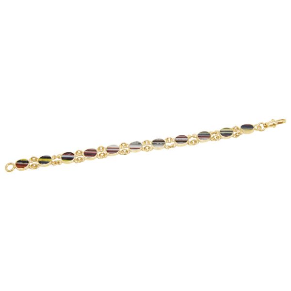 Yellow Gold Fordite Bracelet