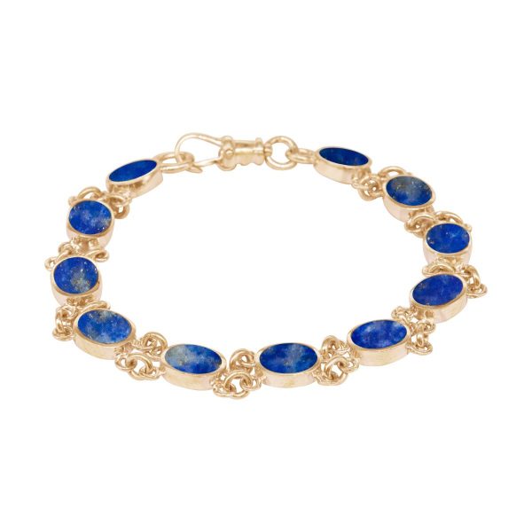 Yellow Gold Lapis Bracelet