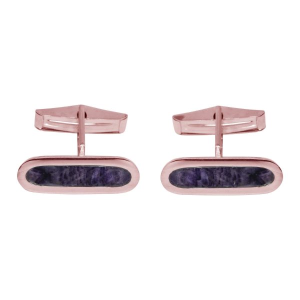 Rose Gold Blue John Cufflinks