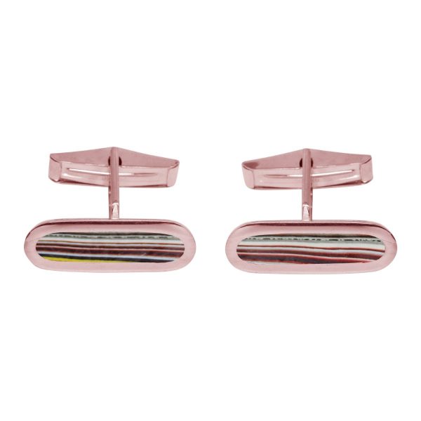 Rose Gold Fordite Cufflinks