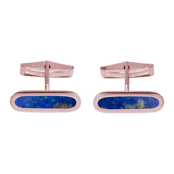 Rose Gold Lapis Cufflinks