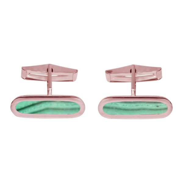 Rose Gold Malachite Cufflinks