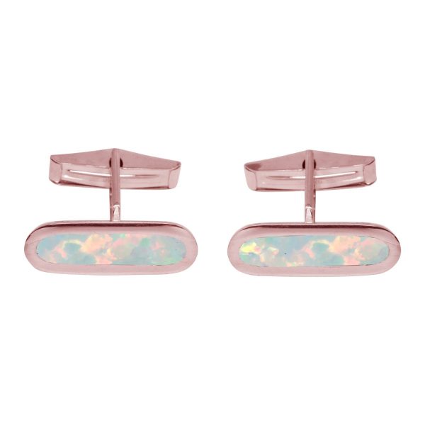 Rose Gold Opalite Sun Ice Cufflinks