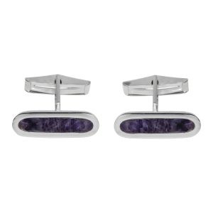 Long Oval Blue John Cufflinks